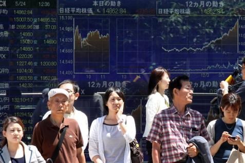  SAHAM ASIA Naik Dalam 2 Pekan, Ditutup Tertinggi Sejak Januari