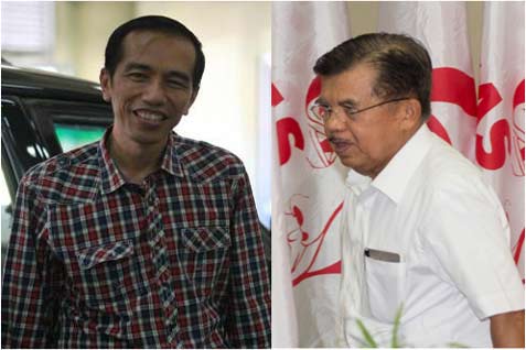  PILPRES 2014: Jokowi dan JK Terlihat Tak Kompak di Sesi Pengambilan Gambar