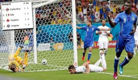  Piala Dunia 2014: Italia Gilas Inggris 2-1