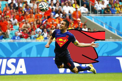  Gol Indah Van Persie Dibuat Superhero di Twitter