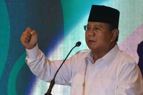 Capres nomor urut Prabowo Subianto. Dianggap korban politik SBY/ Antara