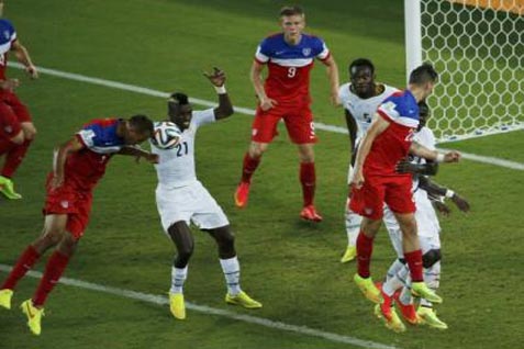  PIALA DUNIA 2014:  AS Gasak Ghana, Skor 2-1