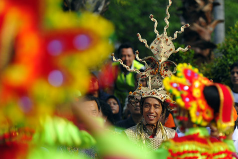  HUT JAKARTA: Aneka Topeng Nusantara Ramaikan Jakarnaval