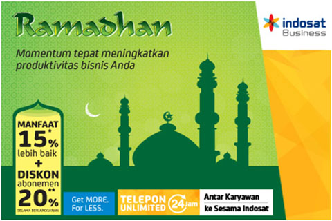  PROMO RAMADAN INDOSAT: PRO-Smart &amp; PRO-Talk Diskon 20% Internet &amp; Telepon selama 16-31 Juli 2014