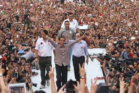 KONSER SALAM 2 JARI: Petinggi Partai Pengusung Jokowi-JK Hadir di GBK