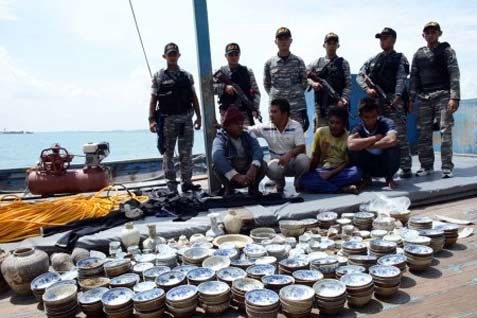  PENCURI HARTA KARUN di Perairan Karang Heluputan Ditangkap
