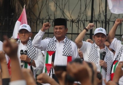  Prabowo Sumbang Rp1 Miliar Untuk Palestina