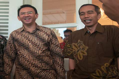  Gubernur DKI Jakarta Joko Widodo dan Wakil Gubernur DKI Jakarta Basuki 'Ahok' Tjahaja Purnama /Antara