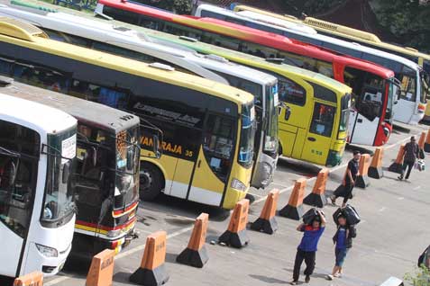  COMAL AMBLAS: Tarif Bus Mudik Melonjak