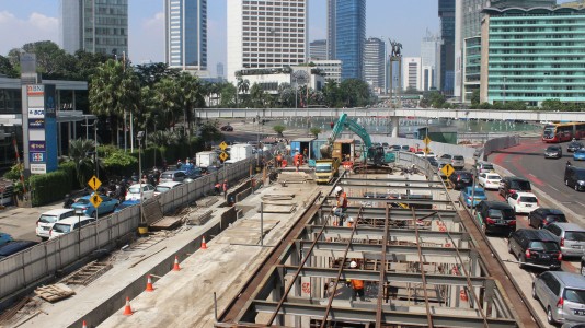  Stasiun Bawah Tanah MRT Rute Istora-Benhil Dibangun Malam Ini