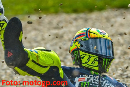  MOTOGP CEKO:  Rossi  Start posisi 7, setelah terjatuh dan Jadi Pebalap Tercepat di Latihan 4