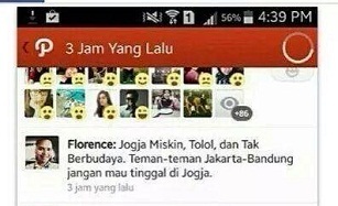  Hina Orang Yogya, Florence Tutup Akun Facebook & Twitter