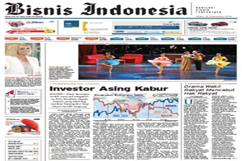  Headline Bisnis Indonesia Sabtu (27/9/2014): Investor Asing Kabur