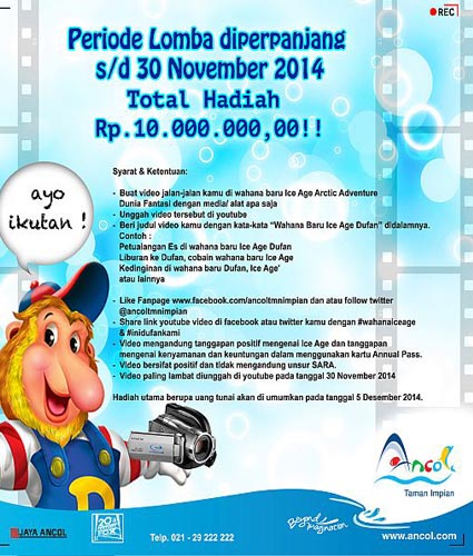  Yuk, Ikut Lomba Video Ice Age Dufan