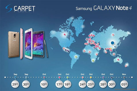  Jadwal Rilis Samsung Galaxy Note 4, Indonesia Kapan?