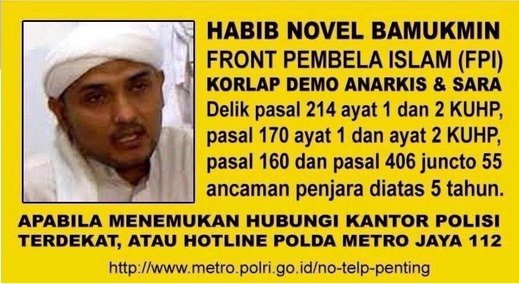  FPI RUSUH: Sebelum Menyerahkan Diri, Habib Novel Berpindah-Pindah Tempat