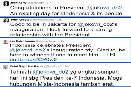  PELANTIKAN JOKOWI: Disapa Tokoh Dunia, Twitter @jokowi_do2 masih Tidur