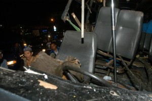  Bus Terguling di Indramayu, 2 Penumpang Tewas