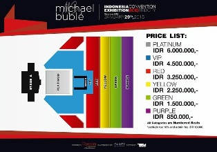  KONSER MICHAEL BUBLE: Tiket Kelas Platinum Rp6 Juta