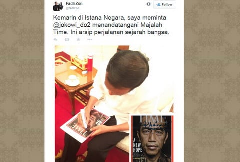  Fadli Zon Minta Tanda Tangan Jokowi, Netizen: Luar Biasa!!!