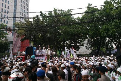  Habib Rizieq Pimpin Demo FPI Tolak Ahok di DPRD DKI