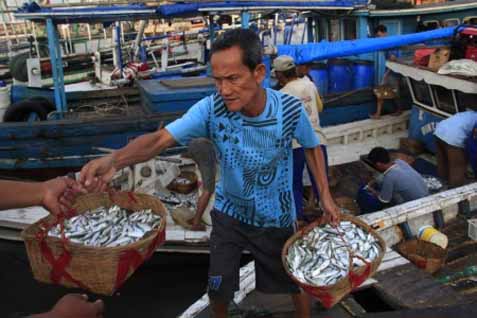 Nelayan menjual ikan hasil tangkapannya/Antara