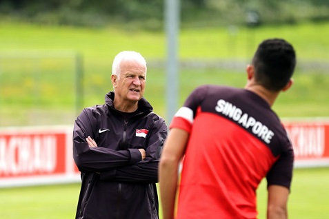 Pelatih tim nasional Singapura Bernd Stange./affsuzukicup.com
