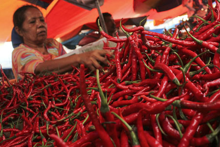  Cabai Merah Pemicu Inflasi Sumsel 2,1%