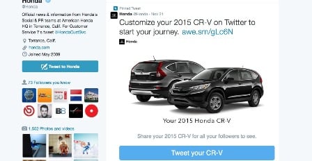  Honda Promosikan CR-V dengan Cara Unik di Twitter