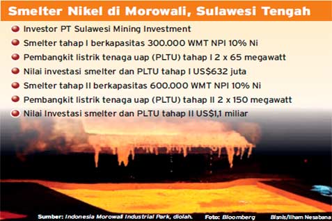 Pabrik stainless steel pertama diperkirakan mulai dibangun awal 2016 dan selesai 2017 selesai. /Bisnis.com