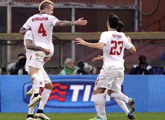  HASIL LENGKAP LIGA ITALIA: Gol Tunggal Radja Nainggolan, Roma vs Genoa 1-0