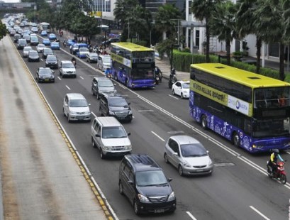  MOTOR DILARANG DI THAMRIN: Waduh, Bus Tingkat Gratis Tak Beroperasi