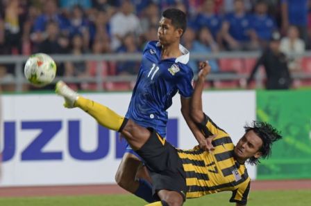  HASIL FINAL PIALA AFF 2014 Leg 1: Thailand Hempaskan Malaysia, Skor 2-0