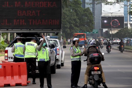  90% Pemotor Patuhi Larangan Melintas di Thamrin-Bundaran HI