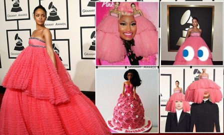  Ini Gaun Rihanna di Grammy yang Jadi Objek Lelucon di Internet