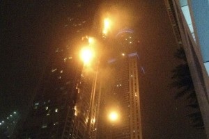  VIDEO: Gedung Pencakar Langit Dubai Terbakar