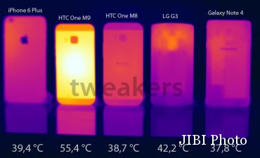  Suhu HTC One M9 Mencapai 55 Derajat Celcius?