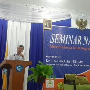  Mahasiswa Akuntansi Unswagati Gelar Seminar Pelemahan Rupiah