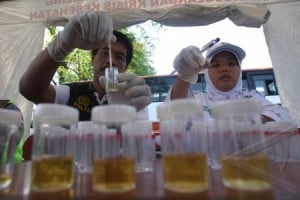  Puluhan Awak Bus Kota Cirebon Jalani Tes Urine