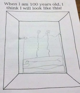  Anak Ini Buat Gambar \'Nyeleneh\' Tentang Dirinya 100 Tahun Mendatang