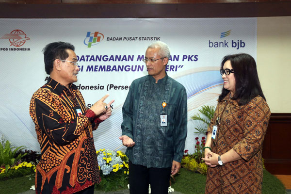  FOTO: Sinergi Membangun Negeri antara PT Pos dengan BPS dan Bank BJB