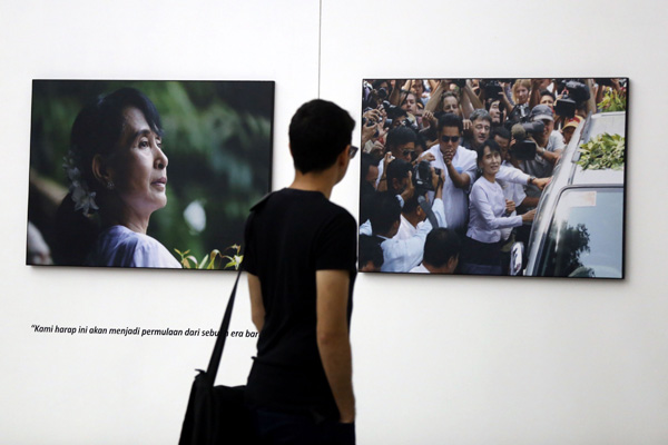  FOTO: Pameran Foto Perjuangan Aung San Suu Kyi di Gedung Merdeka