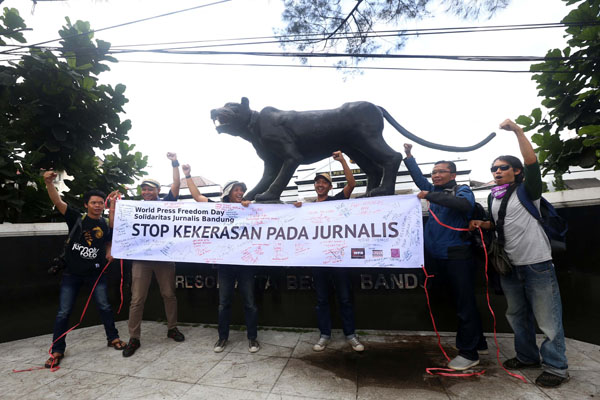  FOTO: Jurnalis Bandung Peringati Hari Kebebasan Pers Internasional