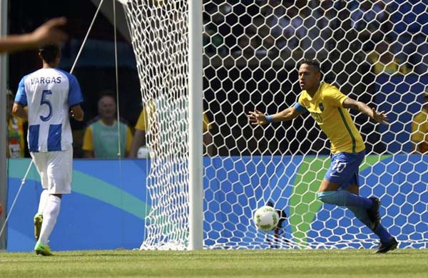  Neymar Ukir Gol Tercepat di Olimpiade