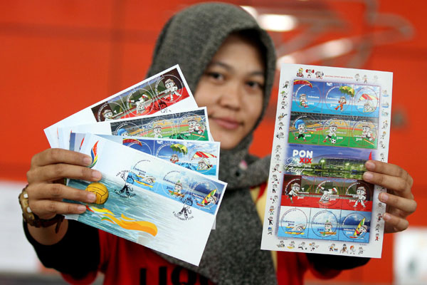 FOTO: PT Pos Indonesia Terbitkan Perangko PON XIX 2016