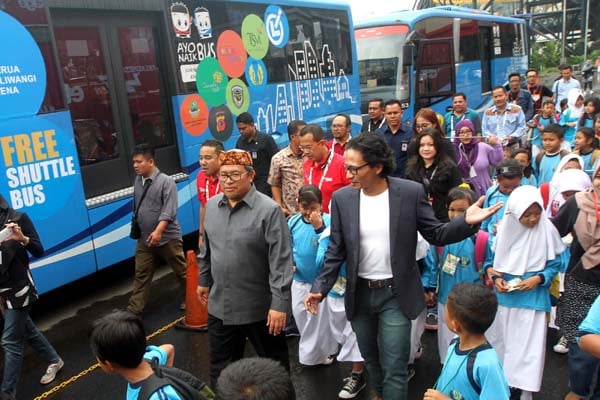  FOTO: Layani Angkutan PON, Gravcomm Luncurkan Bus Gratis