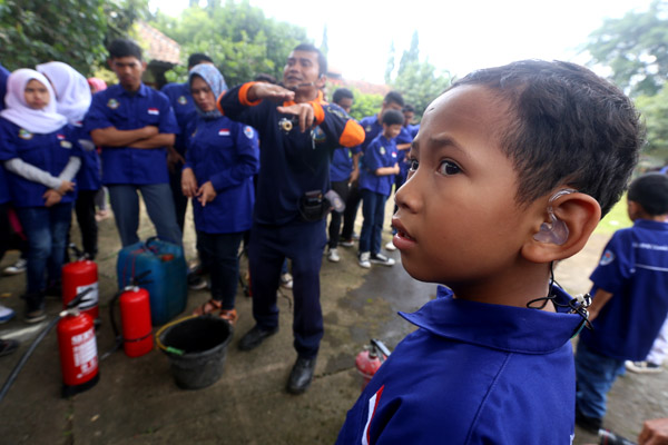  FOTO: Siswa Berkebutuhan Khusus Siaga Hadapi bencana