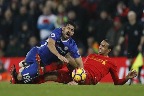  Liverpool vs Chelsea 1-1, Pinalti Diego Costa Gagal