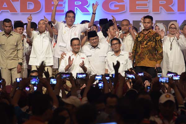  PILGUB DKI 2017, Prabowo Subianto: Insya Allah Anies-Sandi Menang Satu Putaran