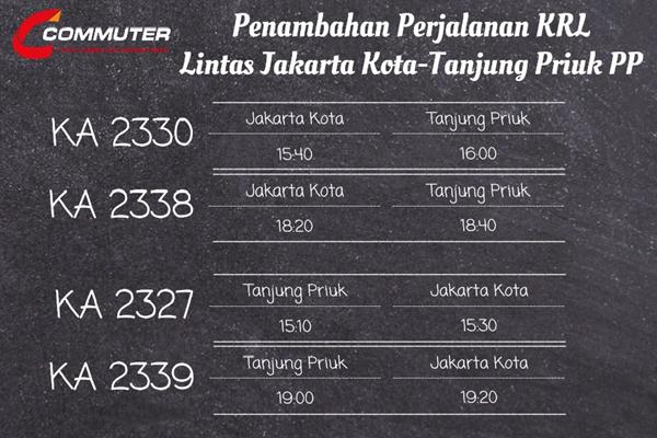  Mulai Hari Ini, KRL Tambah 4 Perjalanan Jakarta Kota-Tanjung Priok